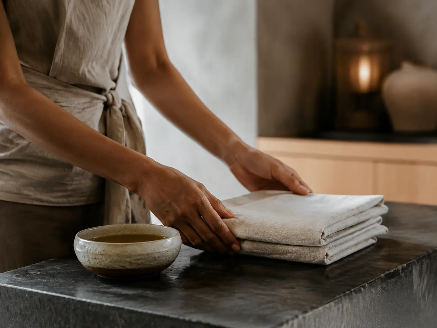 Spa ritual preparation placeholder